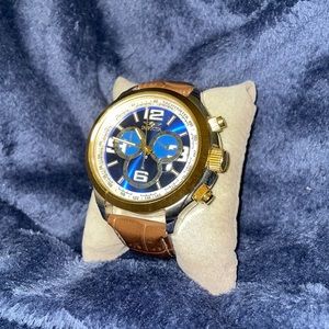 Invicta Mens Leather Band Model No. 15117